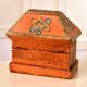 Multi-Coloured Wooden Storage Box with Floral Engravings